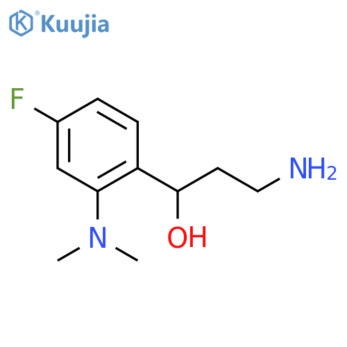 3-amino-1-2-(dimethylamino)-4-fluorophenylpropan-1-ol structure