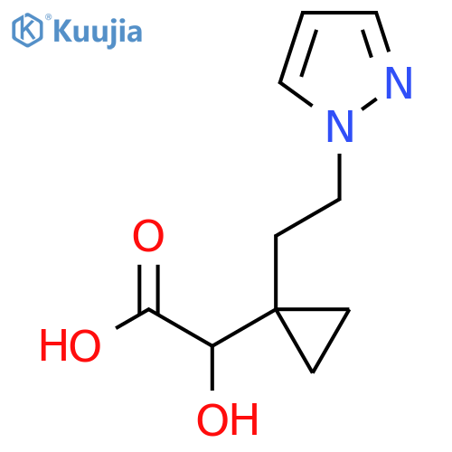 2-hydroxy-2-{1-2-(1H-pyrazol-1-yl)ethylcyclopropyl}acetic acid structure