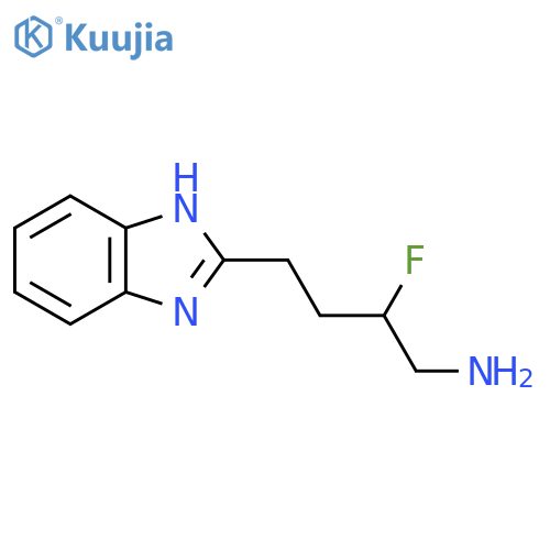 4-(1H-1,3-benzodiazol-2-yl)-2-fluorobutan-1-amine structure