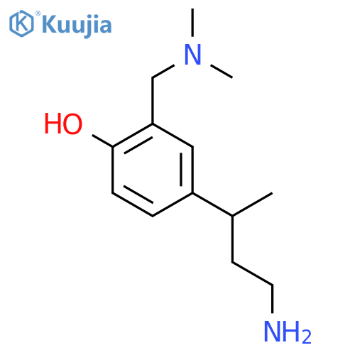 4-(4-aminobutan-2-yl)-2-(dimethylamino)methylphenol structure