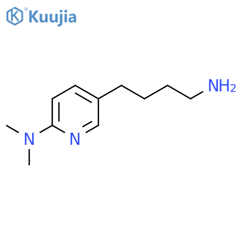 5-(4-aminobutyl)-N,N-dimethylpyridin-2-amine structure