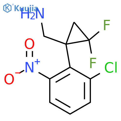1-(2-chloro-6-nitrophenyl)-2,2-difluorocyclopropylmethanamine structure