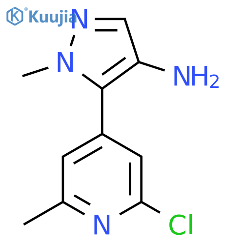 5-(2-chloro-6-methylpyridin-4-yl)-1-methyl-1H-pyrazol-4-amine structure