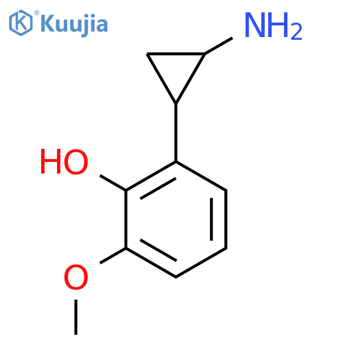 2-(2-aminocyclopropyl)-6-methoxyphenol structure
