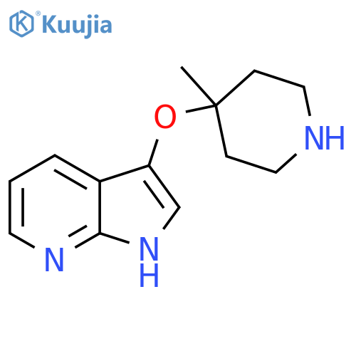 4-methyl-4-{1H-pyrrolo2,3-bpyridin-3-yloxy}piperidine structure