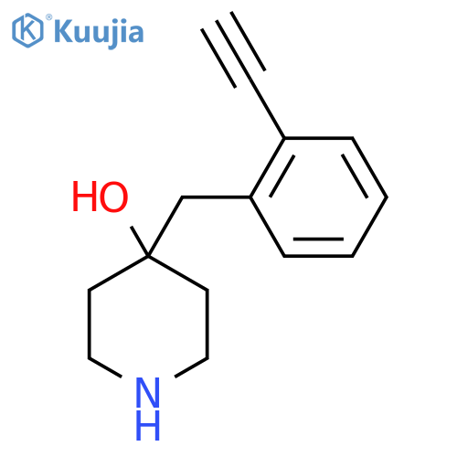 4-[(2-Ethynylphenyl)methyl]piperidin-4-ol structure