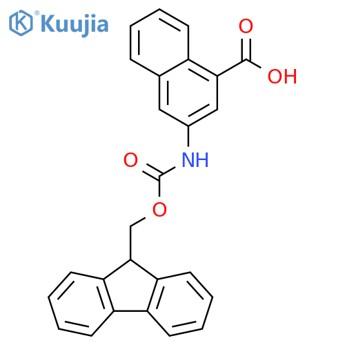 3-({[(9H-fluoren-9-yl)methoxy]carbonyl}amino)naphthalene-1-carboxylic acid structure