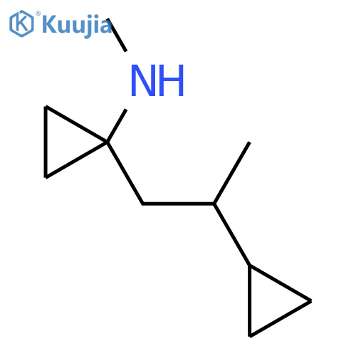 1-(2-cyclopropylpropyl)-N-methylcyclopropan-1-amine structure