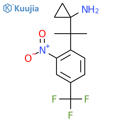 1-{2-2-nitro-4-(trifluoromethyl)phenylpropan-2-yl}cyclopropan-1-amine structure
