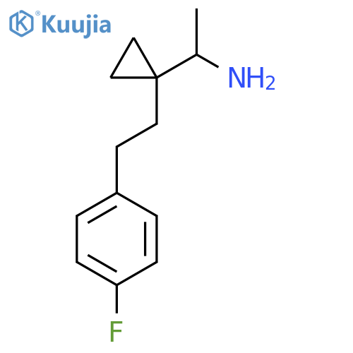 1-{1-2-(4-fluorophenyl)ethylcyclopropyl}ethan-1-amine structure