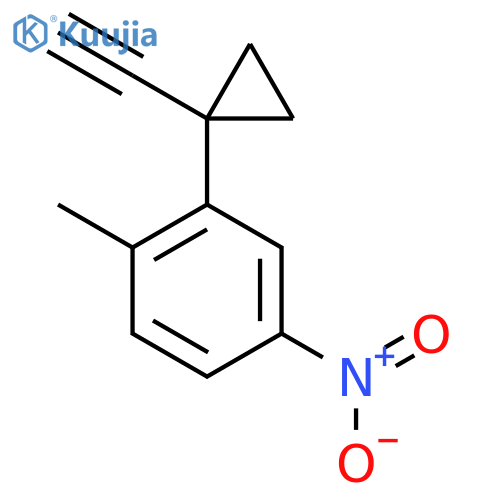 2-(1-ethynylcyclopropyl)-1-methyl-4-nitrobenzene structure
