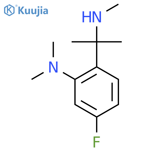 5-fluoro-N,N-dimethyl-2-2-(methylamino)propan-2-ylaniline structure