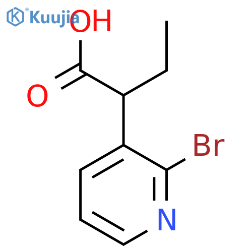 2-(2-bromopyridin-3-yl)butanoic acid structure