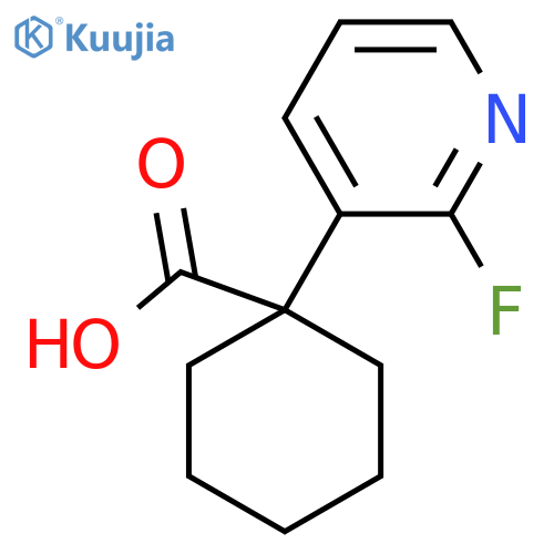 1-(2-fluoropyridin-3-yl)cyclohexane-1-carboxylic acid structure