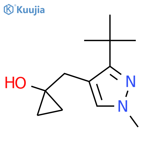 1-(3-tert-butyl-1-methyl-1H-pyrazol-4-yl)methylcyclopropan-1-ol structure