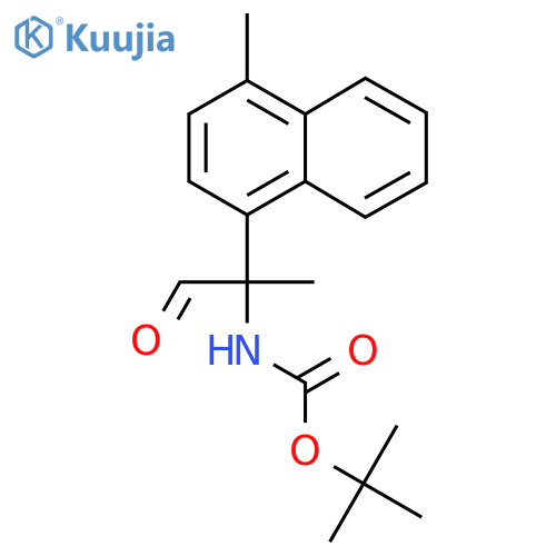 tert-butyl N-2-(4-methylnaphthalen-1-yl)-1-oxopropan-2-ylcarbamate structure