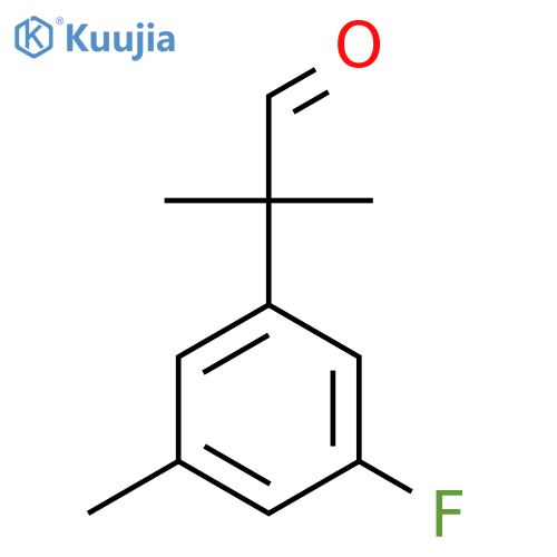 2-(3-fluoro-5-methylphenyl)-2-methylpropanal structure