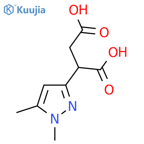 2-(1,5-dimethyl-1H-pyrazol-3-yl)butanedioic acid structure