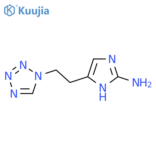 5-2-(1H-1,2,3,4-tetrazol-1-yl)ethyl-1H-imidazol-2-amine structure