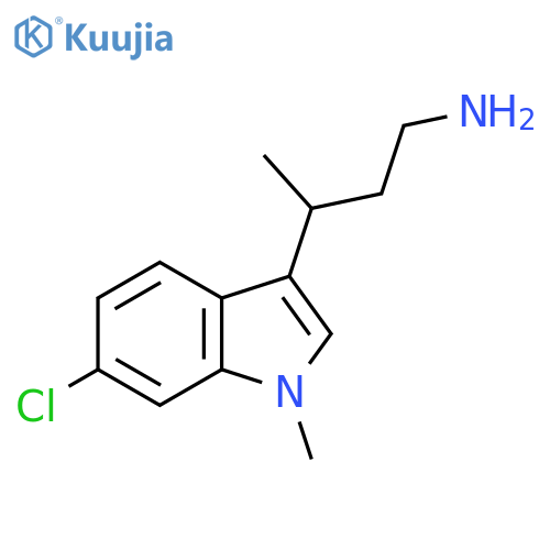 3-(6-chloro-1-methyl-1H-indol-3-yl)butan-1-amine structure