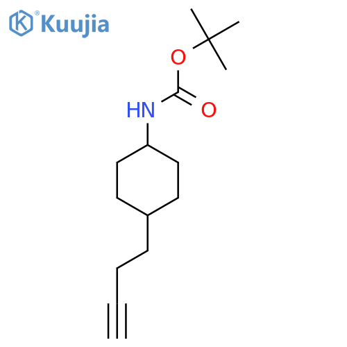 tert-butyl N-4-(but-3-yn-1-yl)cyclohexylcarbamate structure