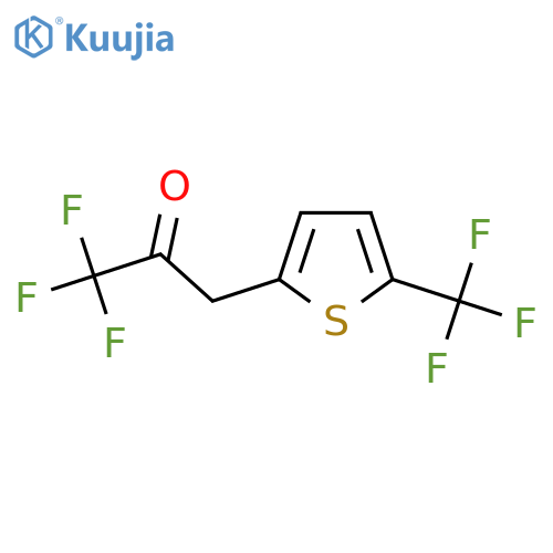 1,1,1-trifluoro-3-5-(trifluoromethyl)thiophen-2-ylpropan-2-one structure