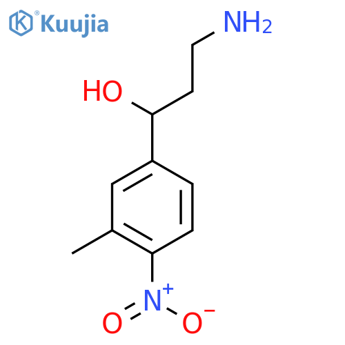 3-amino-1-(3-methyl-4-nitrophenyl)propan-1-ol structure