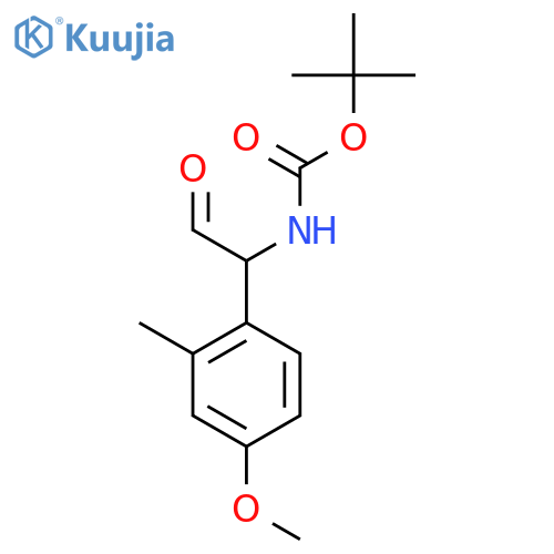 tert-butyl N-1-(4-methoxy-2-methylphenyl)-2-oxoethylcarbamate structure