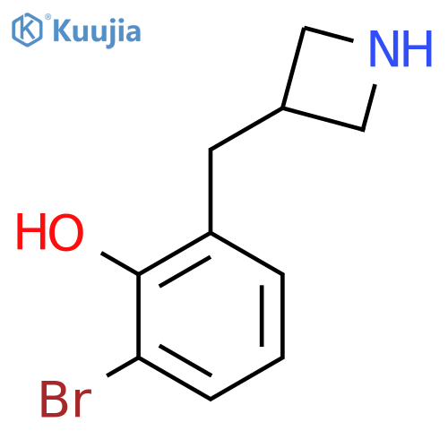 2-(azetidin-3-yl)methyl-6-bromophenol structure
