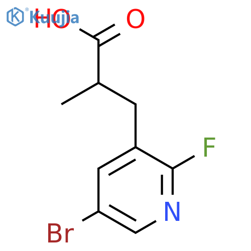 3-(5-bromo-2-fluoropyridin-3-yl)-2-methylpropanoic acid structure