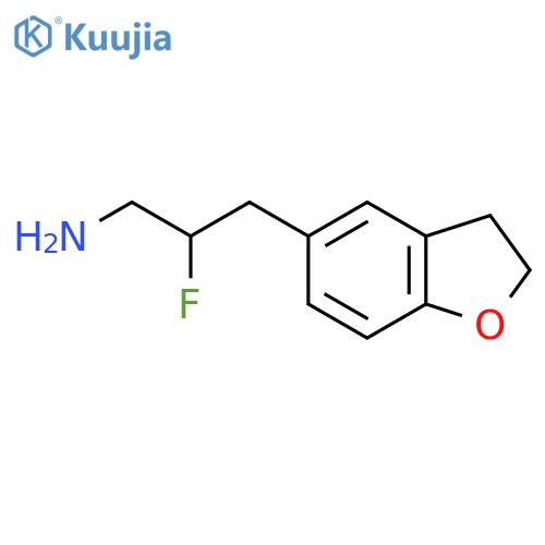 3-(2,3-dihydro-1-benzofuran-5-yl)-2-fluoropropan-1-amine structure