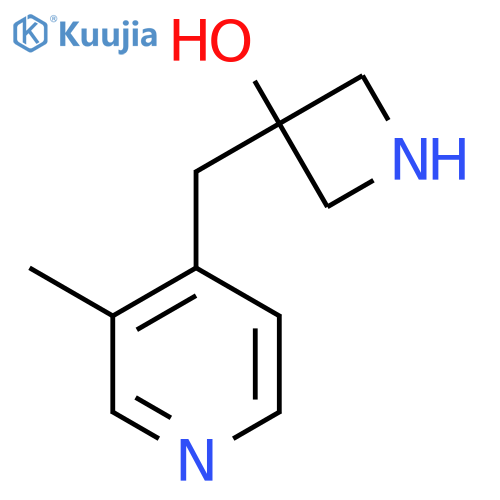 3-(3-methylpyridin-4-yl)methylazetidin-3-ol structure