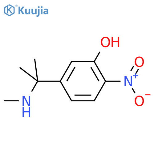 5-2-(methylamino)propan-2-yl-2-nitrophenol structure