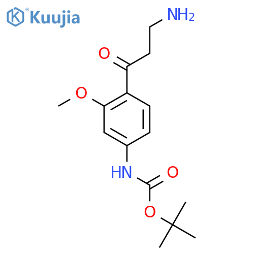 tert-butyl N-4-(3-aminopropanoyl)-3-methoxyphenylcarbamate structure