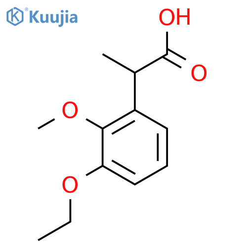 2-(3-ethoxy-2-methoxyphenyl)propanoic acid structure