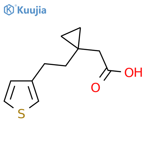 2-{1-2-(thiophen-3-yl)ethylcyclopropyl}acetic acid structure