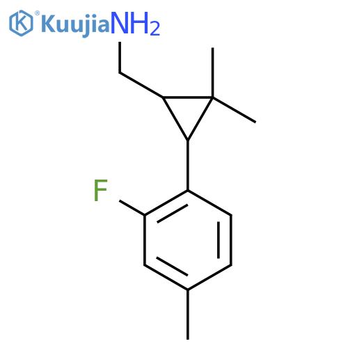 3-(2-fluoro-4-methylphenyl)-2,2-dimethylcyclopropylmethanamine structure