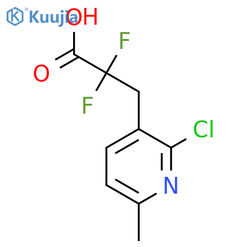 3-(2-chloro-6-methylpyridin-3-yl)-2,2-difluoropropanoic acid structure