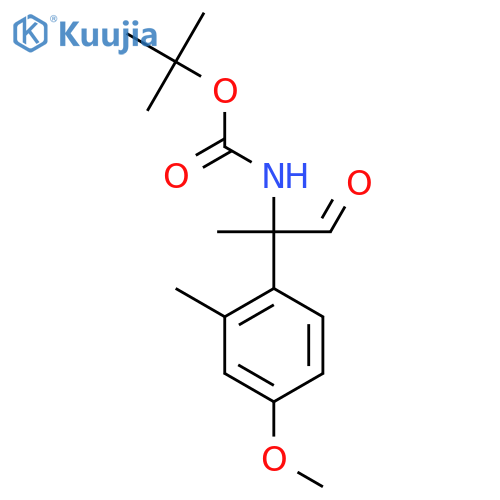 tert-butyl N-2-(4-methoxy-2-methylphenyl)-1-oxopropan-2-ylcarbamate structure