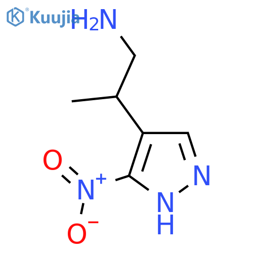 2-(3-nitro-1H-pyrazol-4-yl)propan-1-amine structure