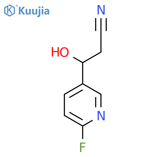 3-(6-fluoropyridin-3-yl)-3-hydroxypropanenitrile structure