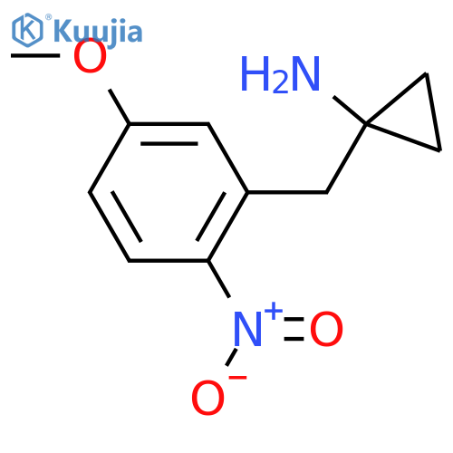 1-(5-methoxy-2-nitrophenyl)methylcyclopropan-1-amine structure