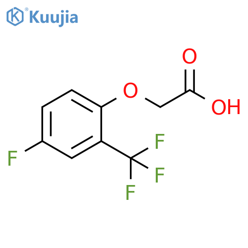 2-4-fluoro-2-(trifluoromethyl)phenoxyacetic acid structure