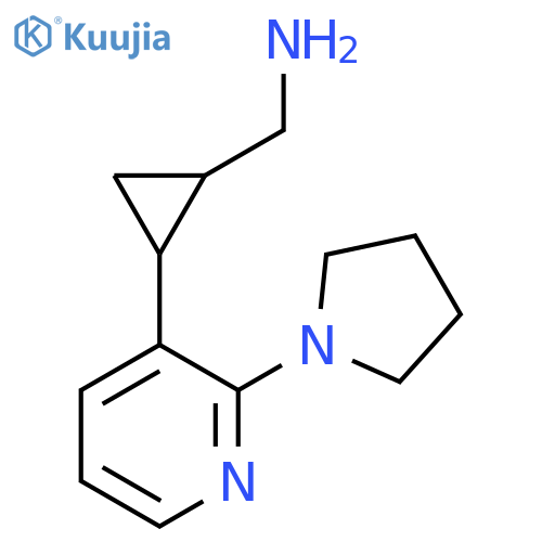 {2-2-(pyrrolidin-1-yl)pyridin-3-ylcyclopropyl}methanamine structure