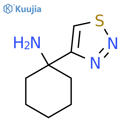 1-(1,2,3-thiadiazol-4-yl)cyclohexan-1-amine structure