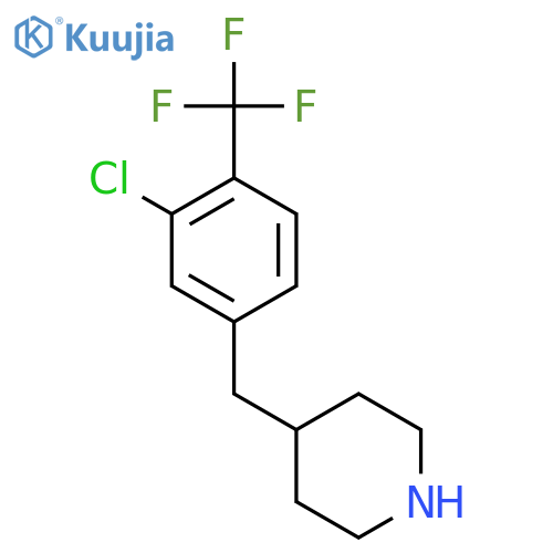 4-{3-chloro-4-(trifluoromethyl)phenylmethyl}piperidine structure