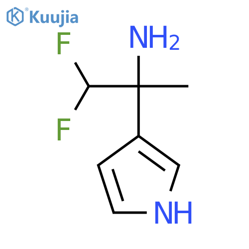 1,1-difluoro-2-(1H-pyrrol-3-yl)propan-2-amine structure