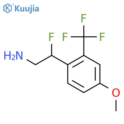 2-fluoro-2-4-methoxy-2-(trifluoromethyl)phenylethan-1-amine structure