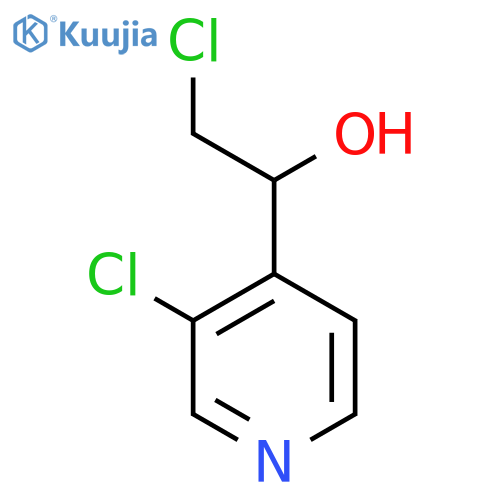 2-chloro-1-(3-chloropyridin-4-yl)ethan-1-ol structure