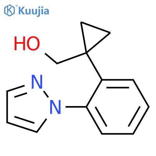 {1-2-(1H-pyrazol-1-yl)phenylcyclopropyl}methanol structure